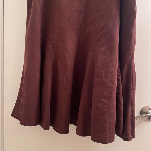 Dress barn linen blend A line skirt - Picture 3 of 5